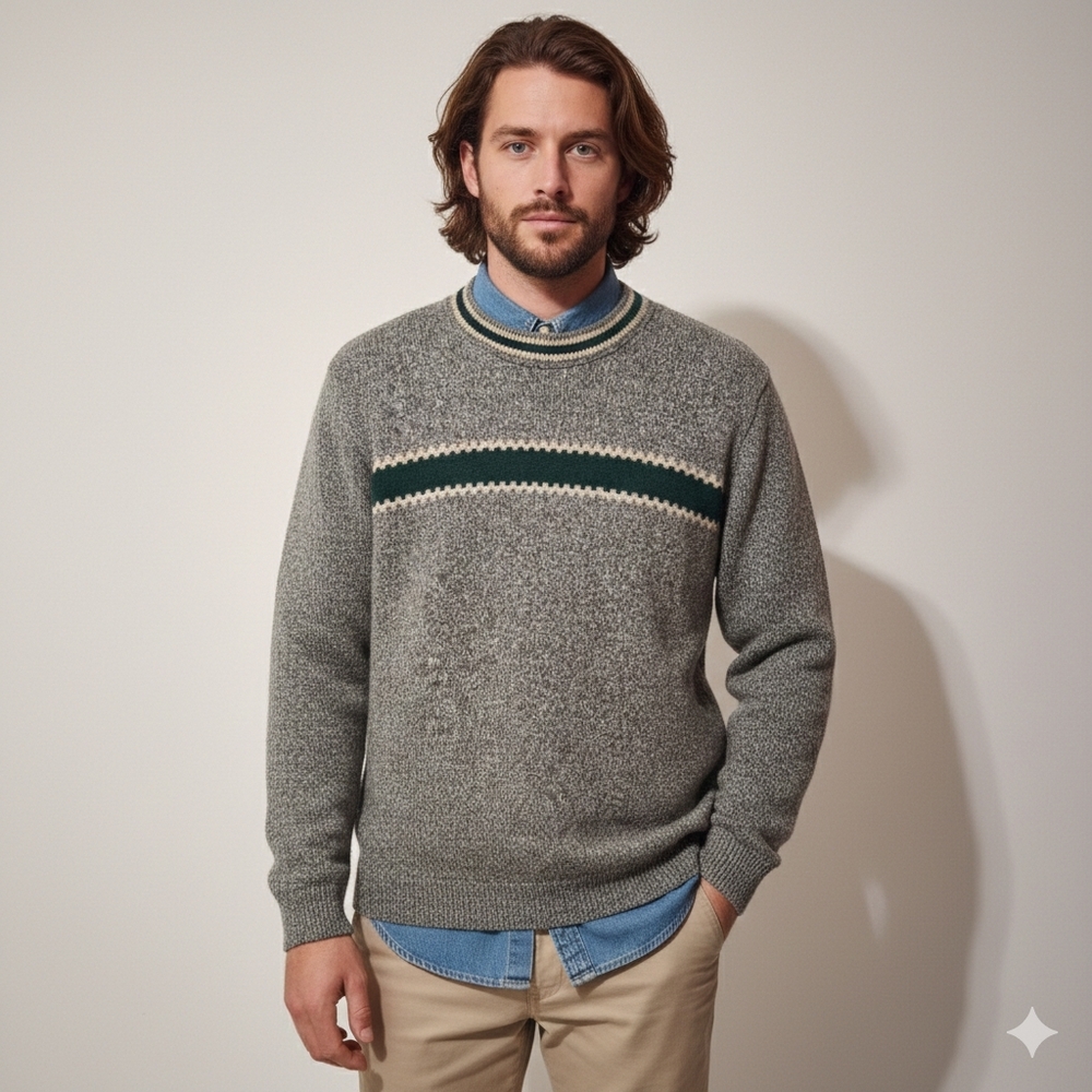​London Fog Vintage Wool Blend Striped Sweater M